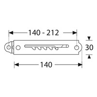 8734 Telescopische rail met 5 stops
