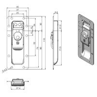 17202 Inbouw 2 HE vlinderslot