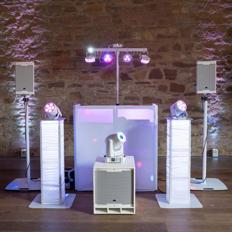 BPS-3 Speaker statief met baseplate wit