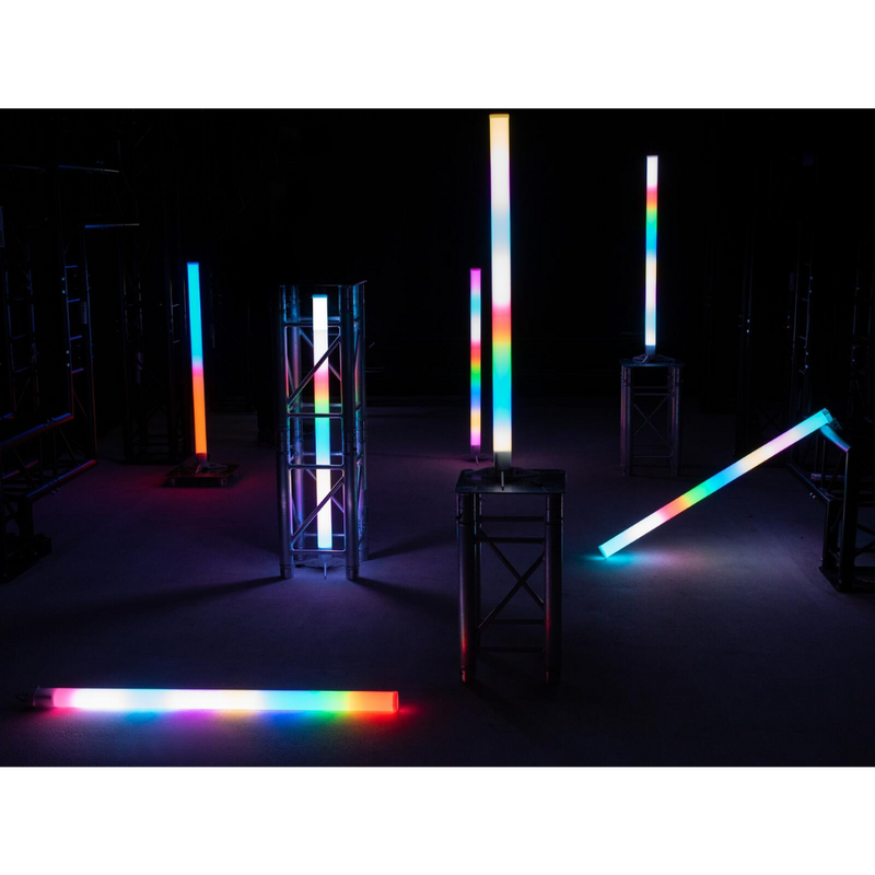 6x AKKU LED Party Tube IR met oplader en draagtas set