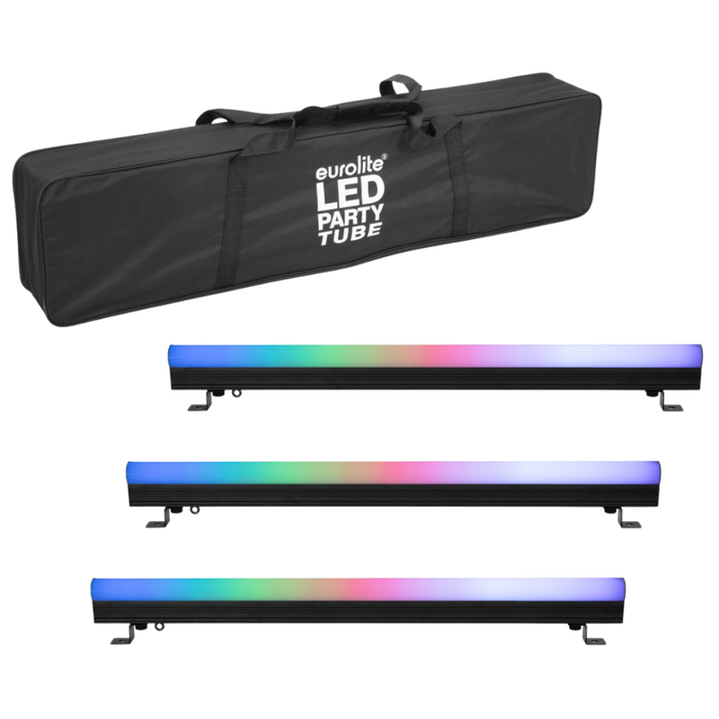 3x AKKU PT-100/32 Pixel DMX Tube met Soft Bag set