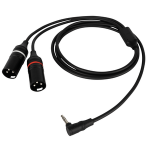 FL118 Verloopkabel 1x haakse mini-jack naar 2x XLR male 150cm