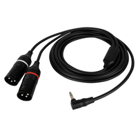 FL118 Verloopkabel 1x haakse mini-jack naar 2x XLR male 3m
