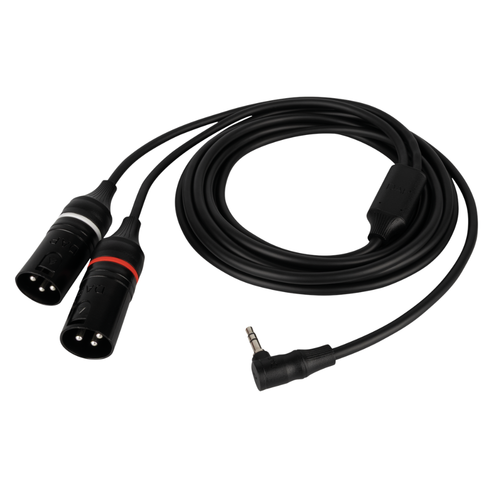 DAP FL118 Verloopkabel 1x haakse mini-jack naar 2x XLR male 3m