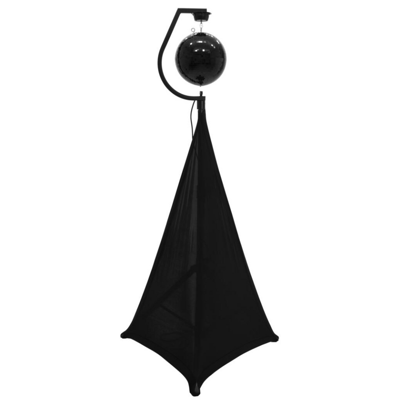 Statiefhouder met motor voor spiegelbollen tot 30cm zwart
