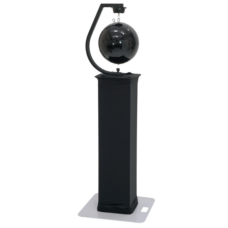 Statiefhouder met motor & Quick Link voor spiegelbollen tot 50cm zwart