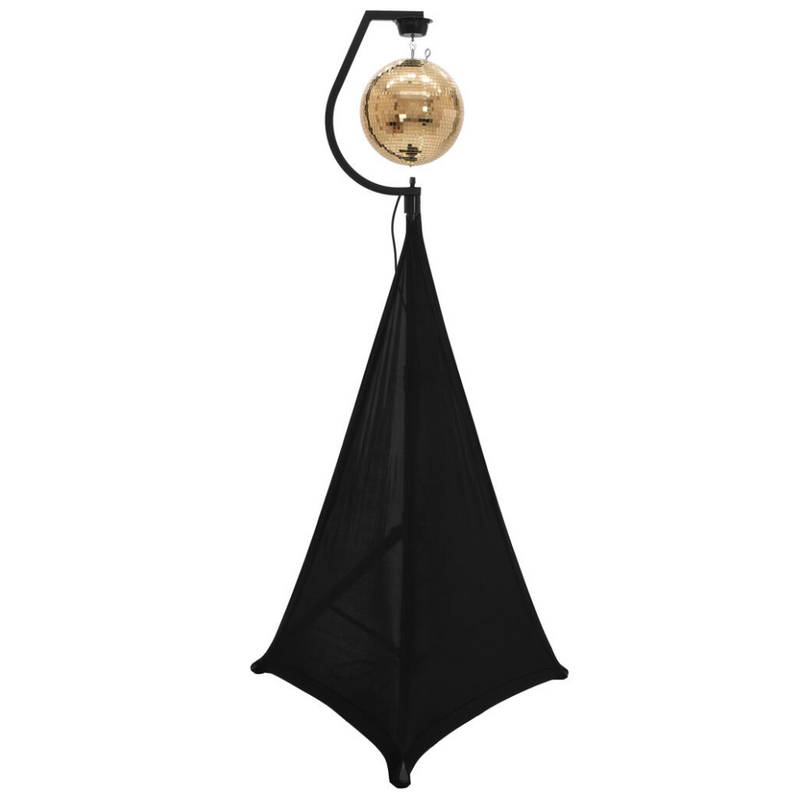 Statiefhouder met motor & Quick Link voor spiegelbollen tot 50cm zwart