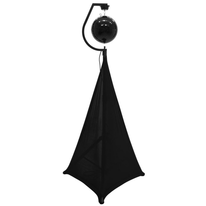 Statiefhouder met motor & Quick Link voor spiegelbollen tot 50cm zwart