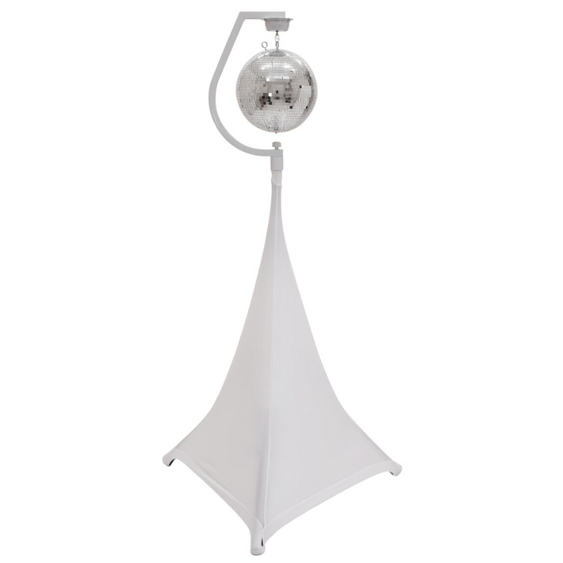 Statiefhouder met motor & Quick Link voor spiegelbollen tot 50cm wit