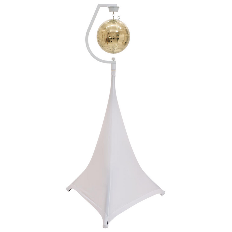 Statiefhouder met motor & Quick Link voor spiegelbollen tot 50cm wit