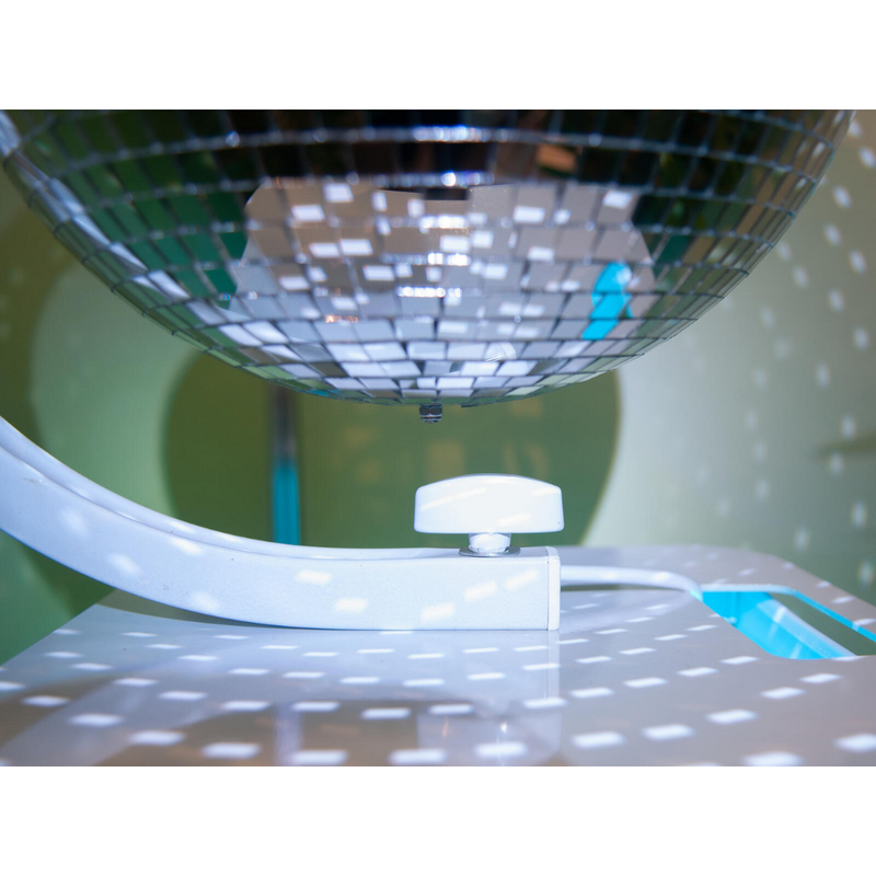Statiefhouder met motor & Quick Link voor spiegelbollen tot 50cm wit
