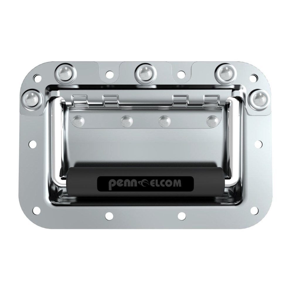 Penn Elcom H7149Z Medium inbouwhandvat met dubbele veer zilver