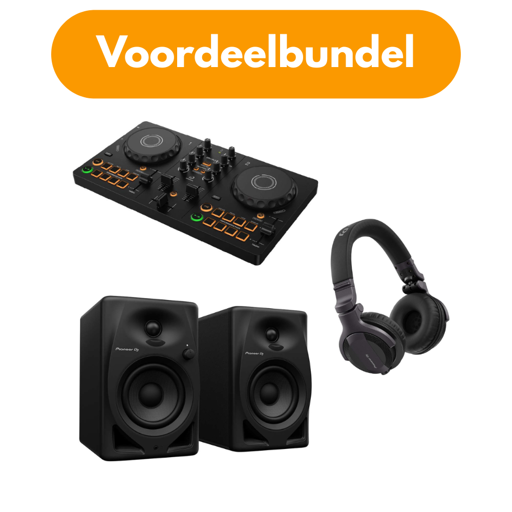 AlphaTheta House Party Starter Bundel DDJ-FLX2 + HDJ-CUE1 + DM-40D