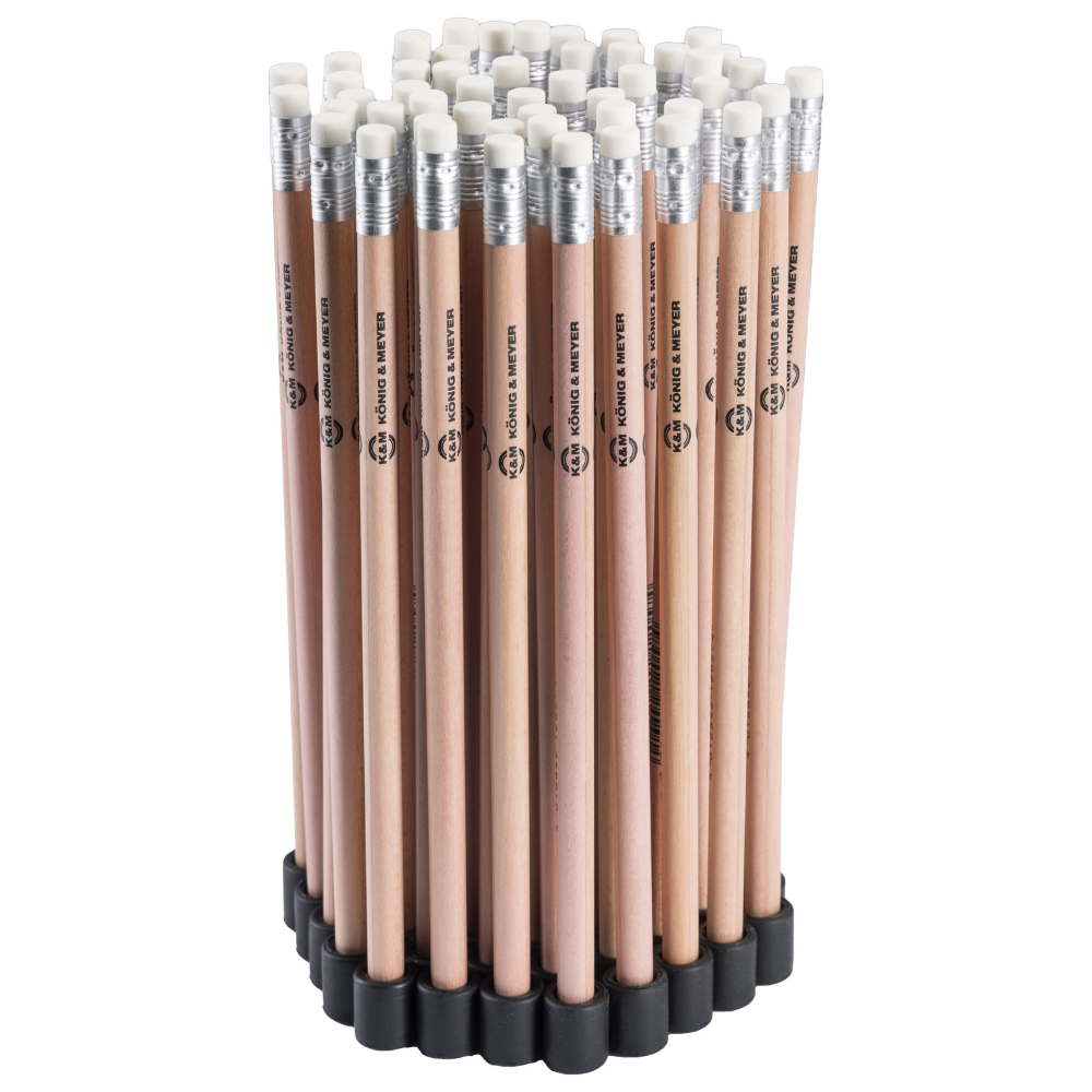 K&M 16099 Magnetische potloodhouder met potlood naturel set (50 stuks)