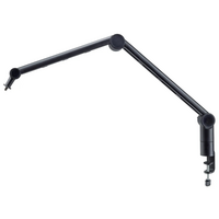 23868 Microfoon arm met tafelklem en -flens zwart
