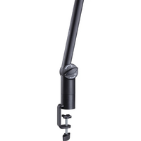 23868 Microfoon arm met tafelklem en -flens zwart