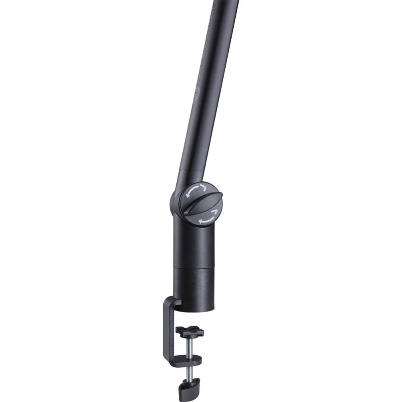 23868 Microfoon arm met tafelklem en -flens zwart