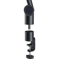23868 Microfoon arm met tafelklem en -flens zwart