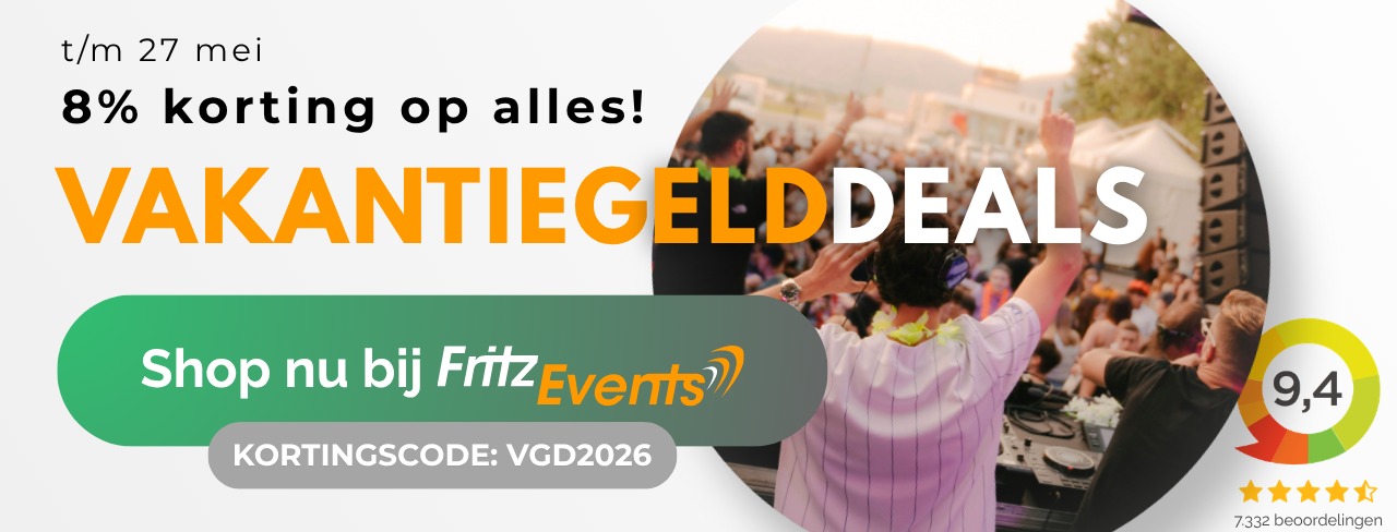 Vakantiegeld Deals bij Fritz-Events