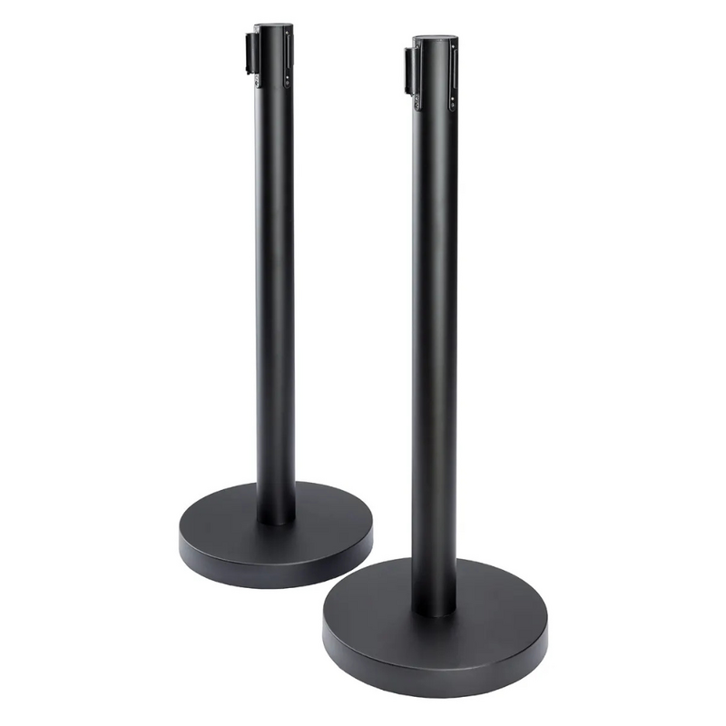26950 Afzetpalen met trekkoord zwart set (2 stuks)