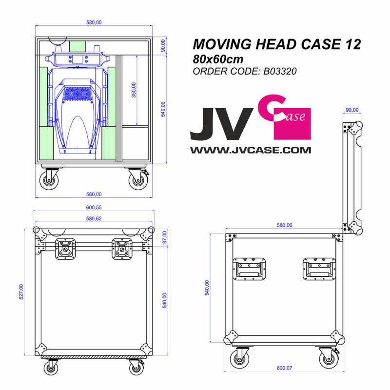 JB Systems MOVING HEAD CASE 12 Flightcase voor 2x RIVAL SPOT/BEAM MOVING HEAD CASE 12 Flightcase voor 2x RIVAL SPOT/BEAM
