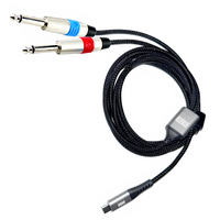 UCA3 USB-C naar 2x 6,3 mm jack TS kabel