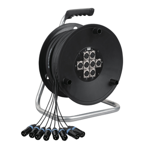 Python 8 Multikabel op haspel 8x XLR 16m
