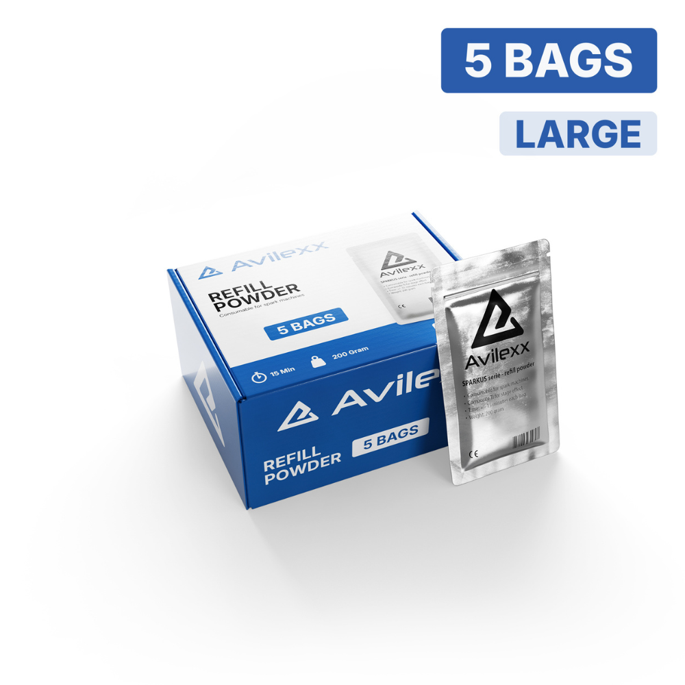 Avilexx Navulling koudvuurpoeder voor sparkular machines large 200g - 5-pack