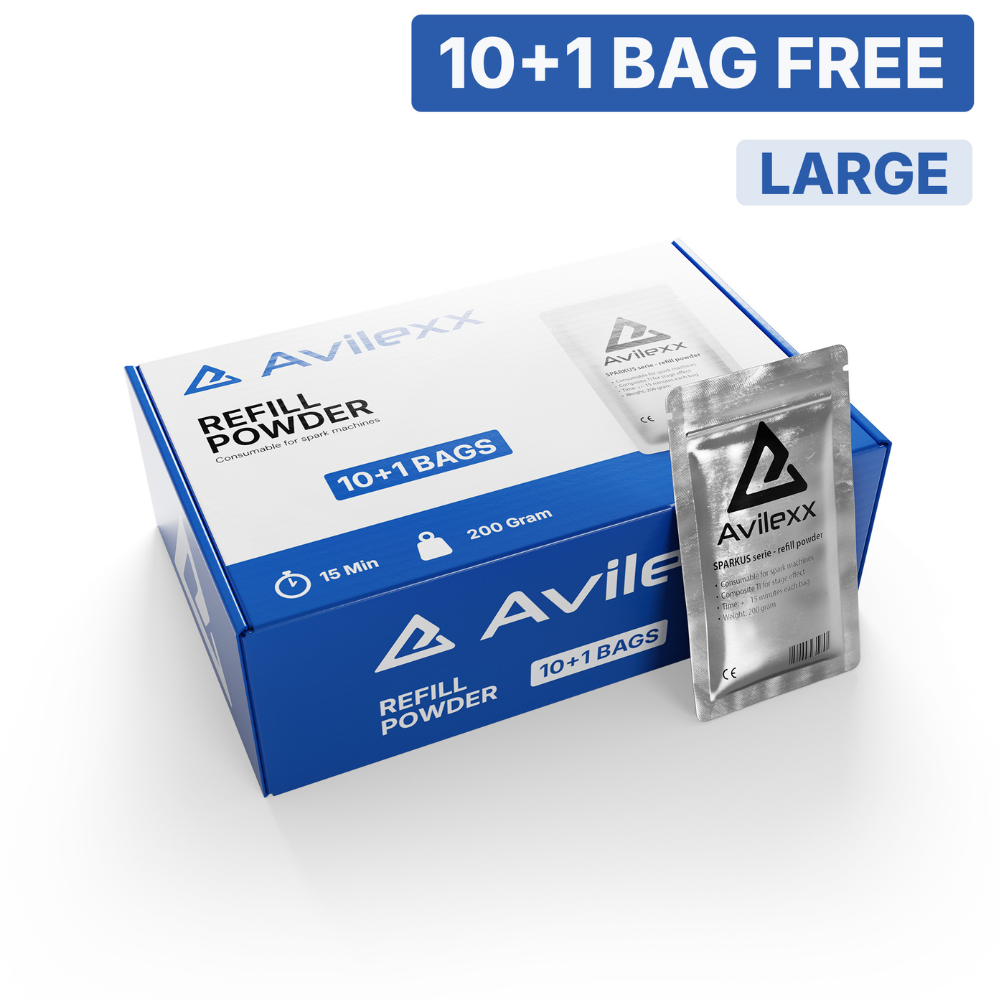 Avilexx Navulling koudvuurpoeder voor sparkular machines large 200g - 10+1 pack
