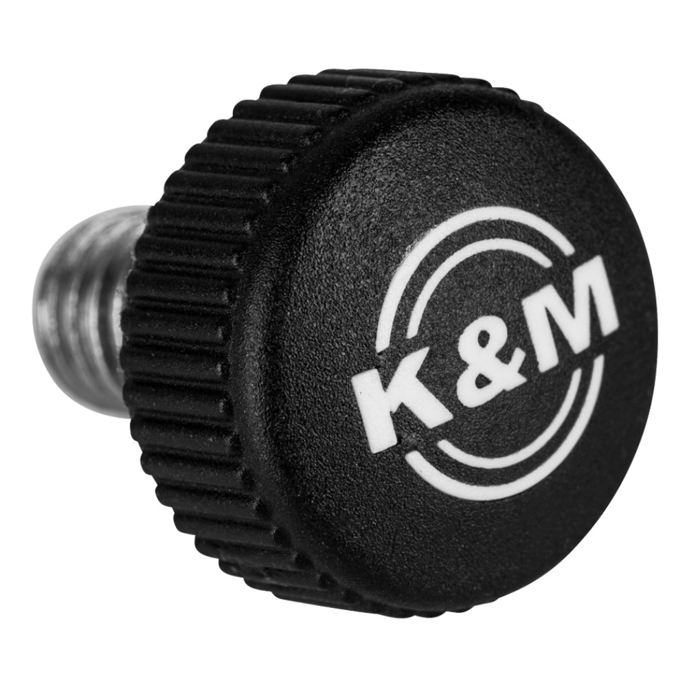 K&M Gekartelde knopbout 3/8 inch voor Microfoon T-bar