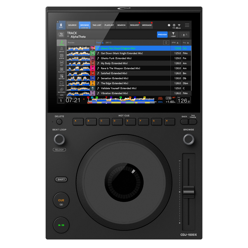 AlphaTheta CDJ-1500X DJ Tabletop mediaspeler CDJ-1500X DJ Tabletop mediaspeler