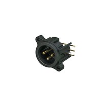 Neutrik NC3MAH-R Male XLR chassisdeel met montage aan rechterzijde NC3MAH-R Male XLR chassisdeel met montage aan rechterzijde