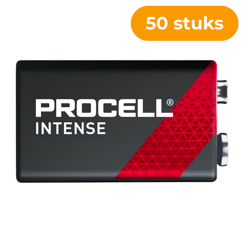 Duracell Procell Alkaline Intense 9V Batterij (50 stuks) Procell Alkaline Intense 9V Batterij (50 stuks)