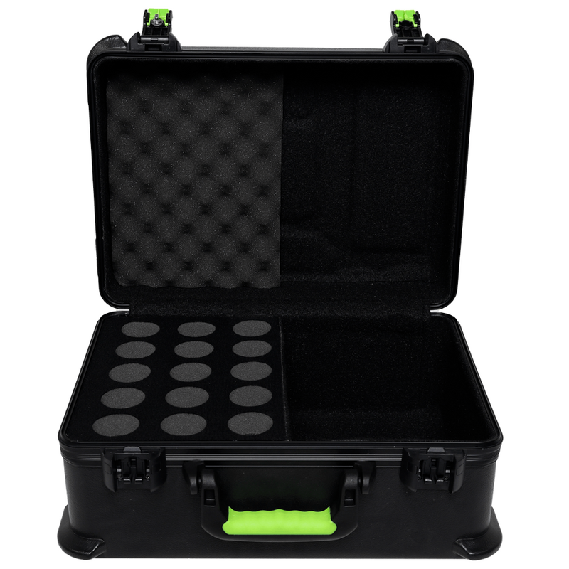 MICCASE15 Kunststof koffer voor 15 bedrade microfoons