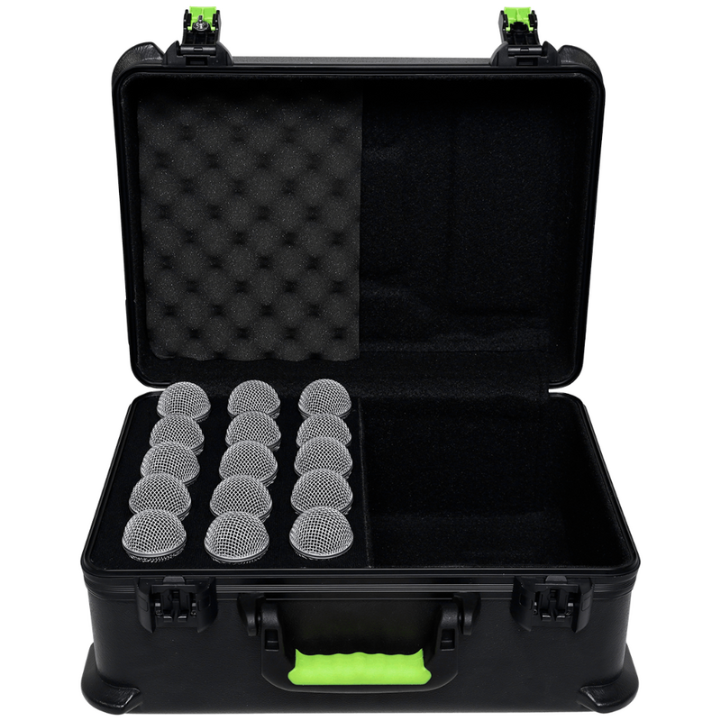 MICCASE15 Kunststof koffer voor 15 bedrade microfoons