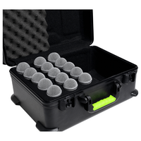 MICCASE15 Kunststof koffer voor 15 bedrade microfoons