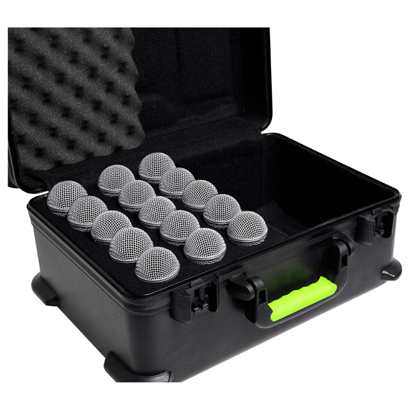 MICCASE15 Kunststof koffer voor 15 bedrade microfoons