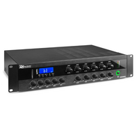 Power Dynamics PDW360MP3 6-zoneversterker 360W/100V met FM, USB, BT & MP3 PDW360MP3 6-zoneversterker 360W/100V met FM, USB, BT & MP3