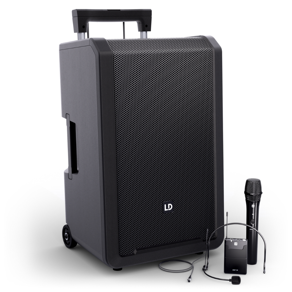 LD Systems ANNY 12 HBH2 B5/B6 mobiele accu speaker met draadloze microfoon & headsetmicrofoon