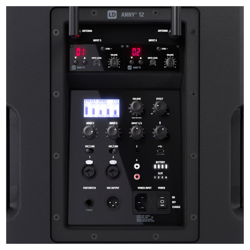 LD Systems ANNY 12 BPH2 B5/B6 mobiele accu speaker met 2 draadloze headsetmicrofoons ANNY 12 BPH2 B5/B6 mobiele accu speaker met 2 draadloze headsetmicrofoons
