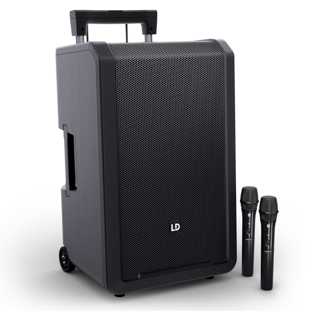 LD Systems ANNY 12 HHD2 B5/B6 mobiele accu speaker met 2 draadloze microfoons