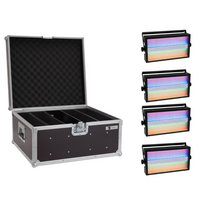 4x LED Super Strobe ABL Stroboscoop met flightcase set