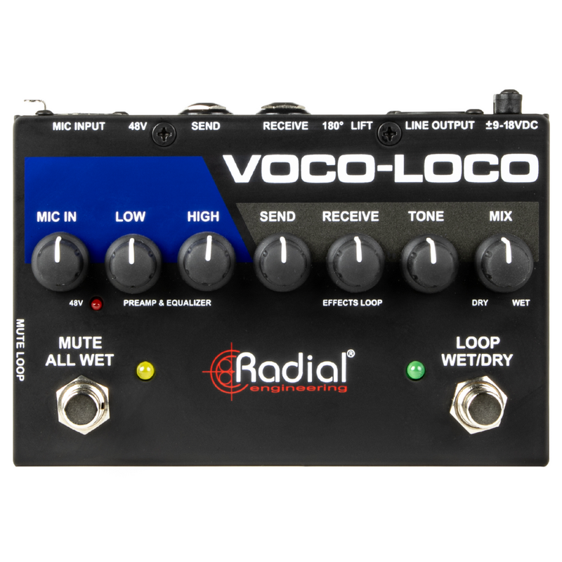 Voco-Loco MK2 Microfoon voorversterker & effect loop