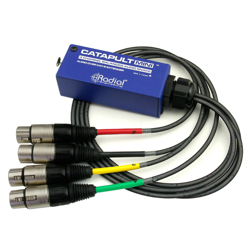 Radial Catapult Mini TX Passieve 4-kanaals audiosplitter Cat5/6 XLR-female