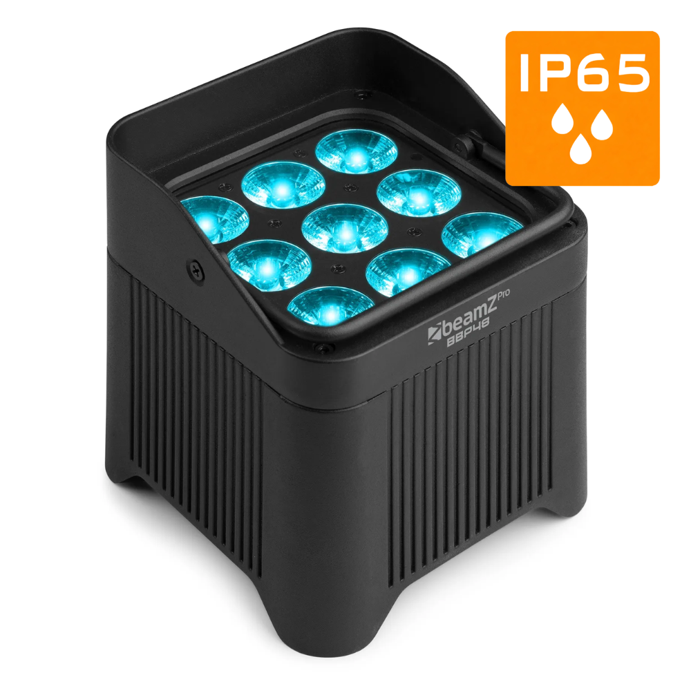 BeamZ BBP48 verticale LED par op accu 9x 12W IP65