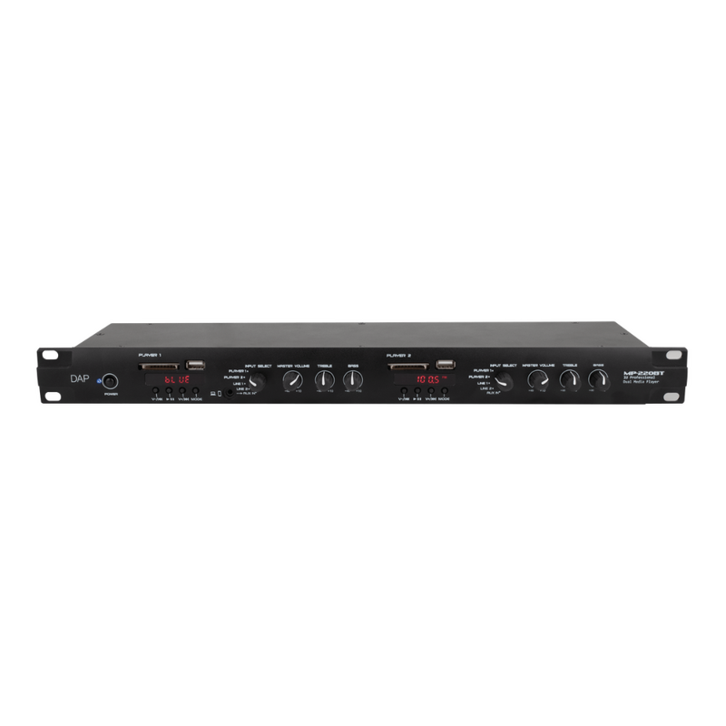 MP-220BT Mediaspeler met BT, FM & USB 1HE
