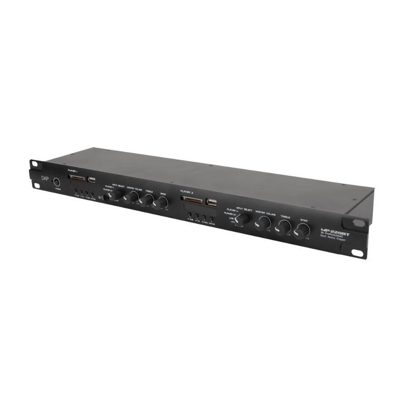 MP-220BT Mediaspeler met BT, FM & USB 1HE