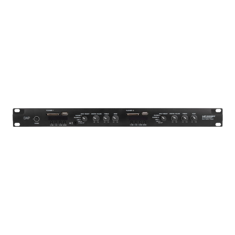 MP-220BT Mediaspeler met BT, FM & USB 1HE
