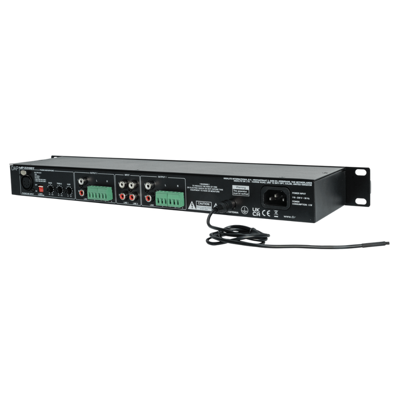 MP-220BT Mediaspeler met BT, FM & USB 1HE
