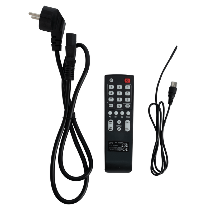 MP-220BT Mediaspeler met BT, FM & USB 1HE